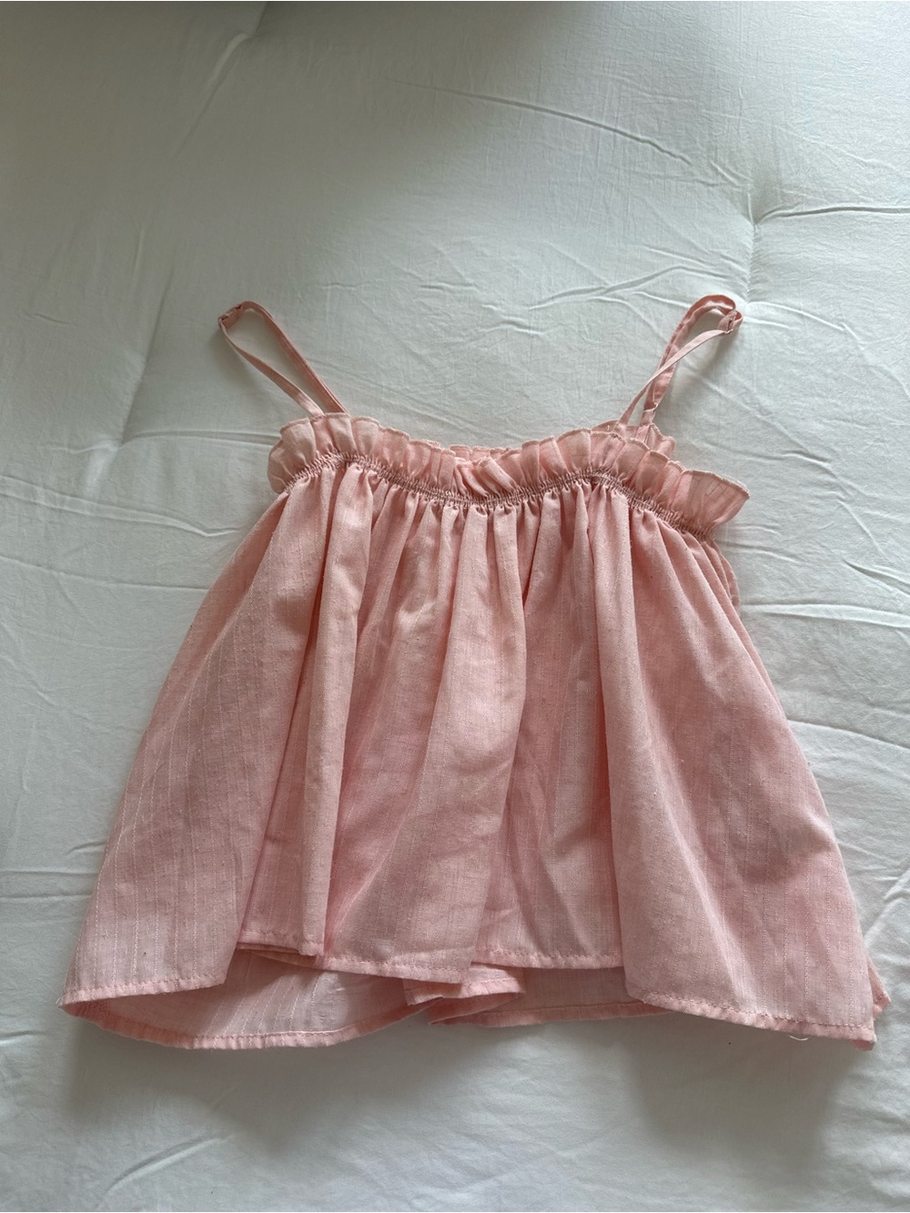 T.J.Maxx Light Pink Ruffled Spaghetti-Strap Tank